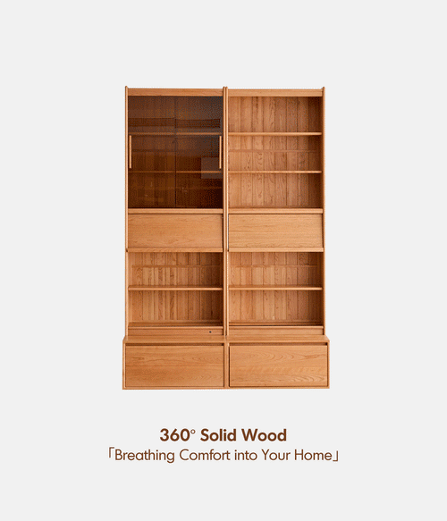 Scandinavian Cherry Wood Bookshelf VISTA Good to Know Preview-2