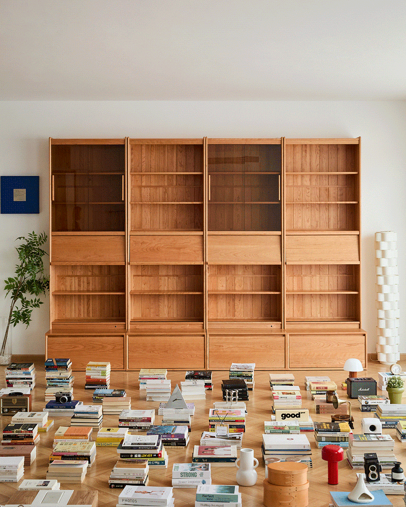 Scandinavian Cherry Wood Bookshelf VISTA More Details and Instruction_8
