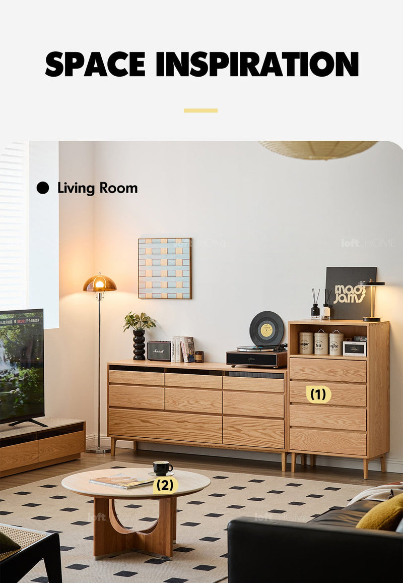 Scandinavian Oak Wood Chest Of 8 Drawers FLOATING LIGHT More Details and Instruction_7