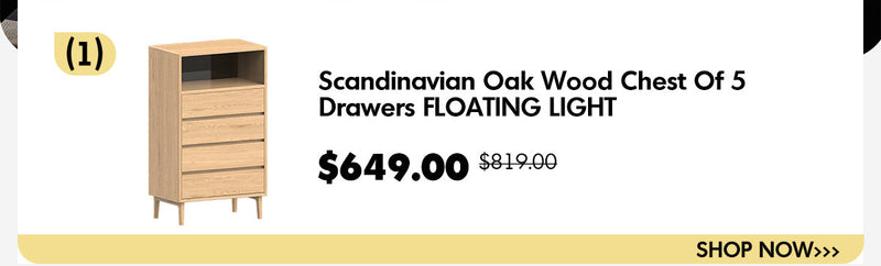 Scandinavian Oak Wood Chest Of 8 Drawers FLOATING LIGHT More Details and Instruction_8