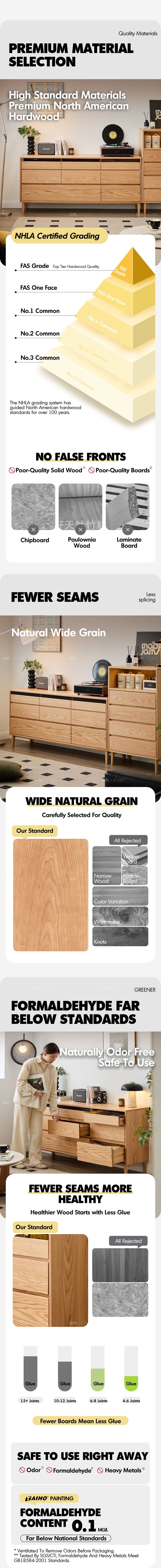 Scandinavian Oak Wood Chest Of 8 Drawers FLOATING LIGHT More Details and Instruction_5