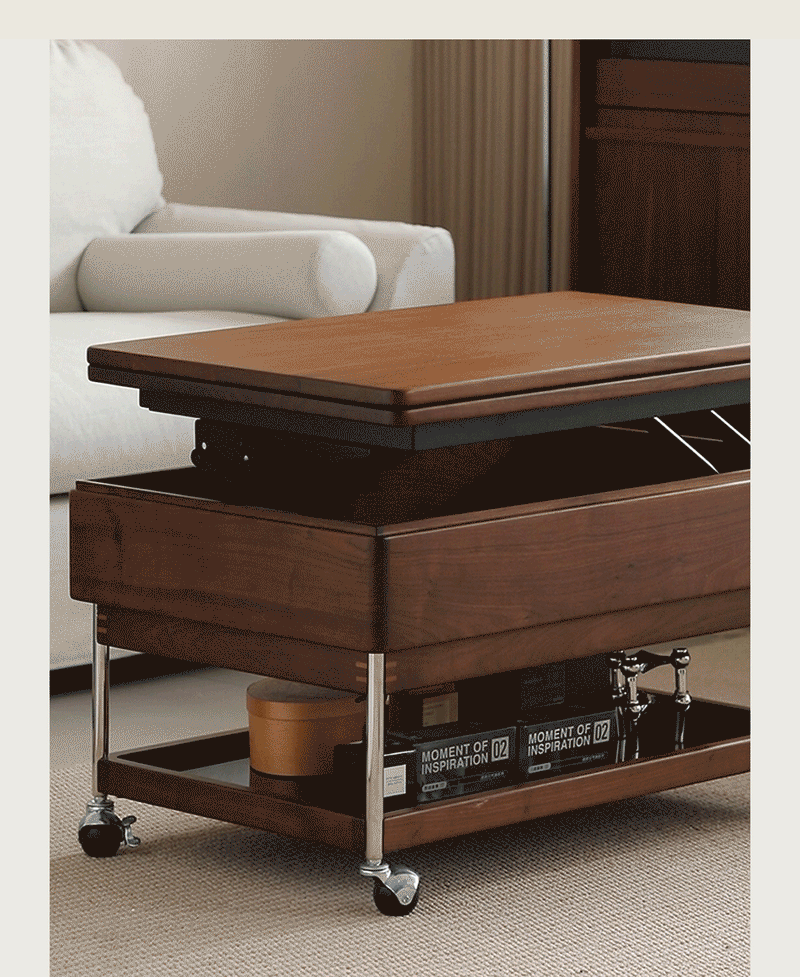 Japandi Walnut Wood Lift-Up Coffee Table SEREN More Details and Instruction_3