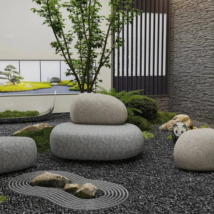 Contemporary Fabric 1 Seater Sofa PEBBLE