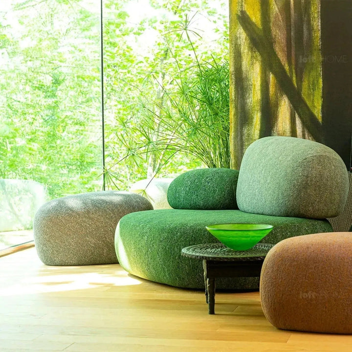 Contemporary Fabric 1 Seater Sofa PEBBLE