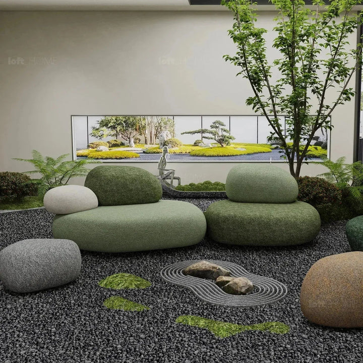 Contemporary Fabric 1 Seater Sofa PEBBLE