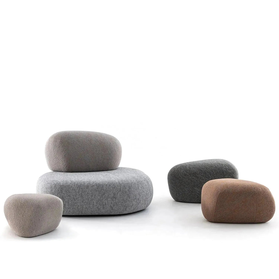 Contemporary Fabric 1 Seater Sofa PEBBLE