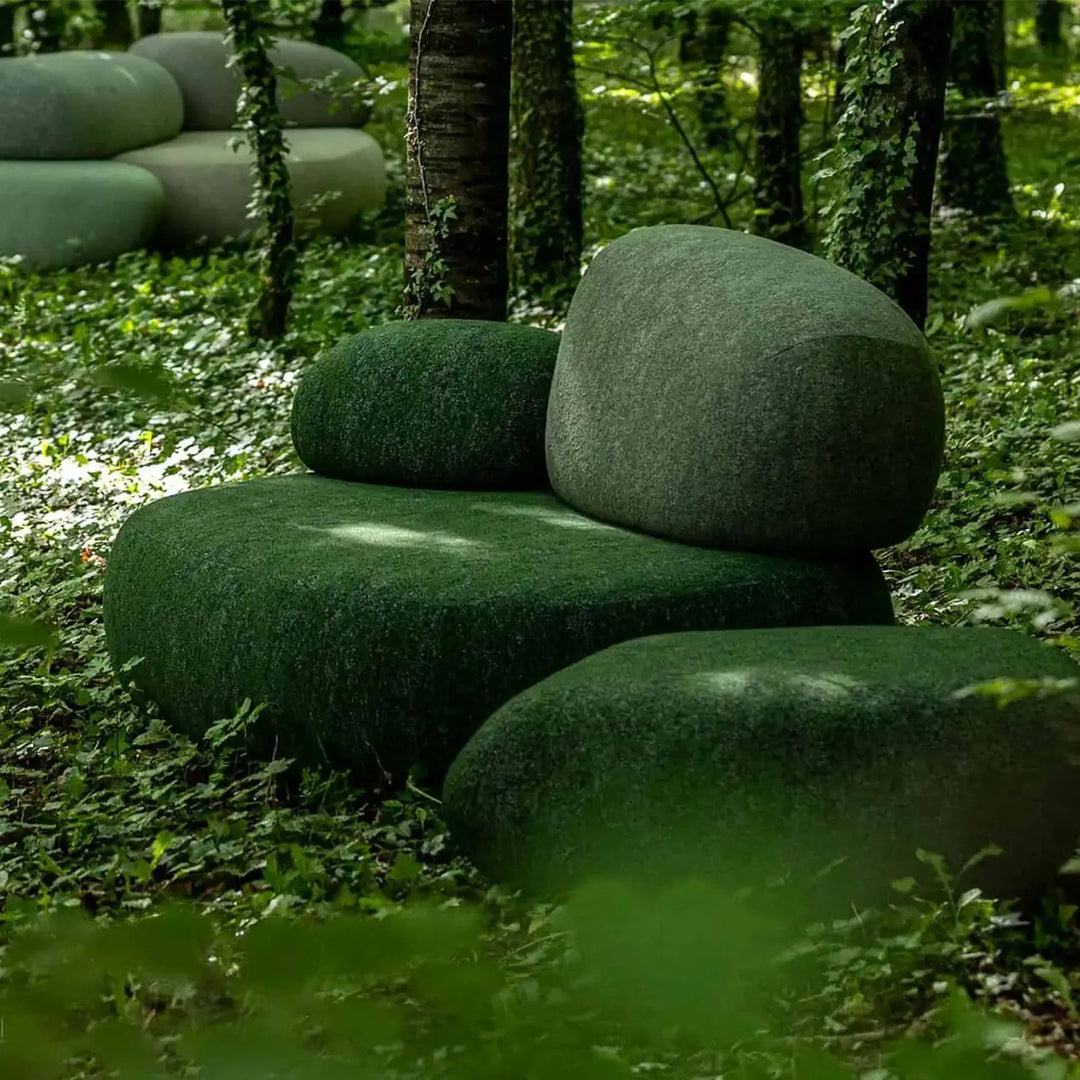 Contemporary Fabric 1 Seater Sofa PEBBLE