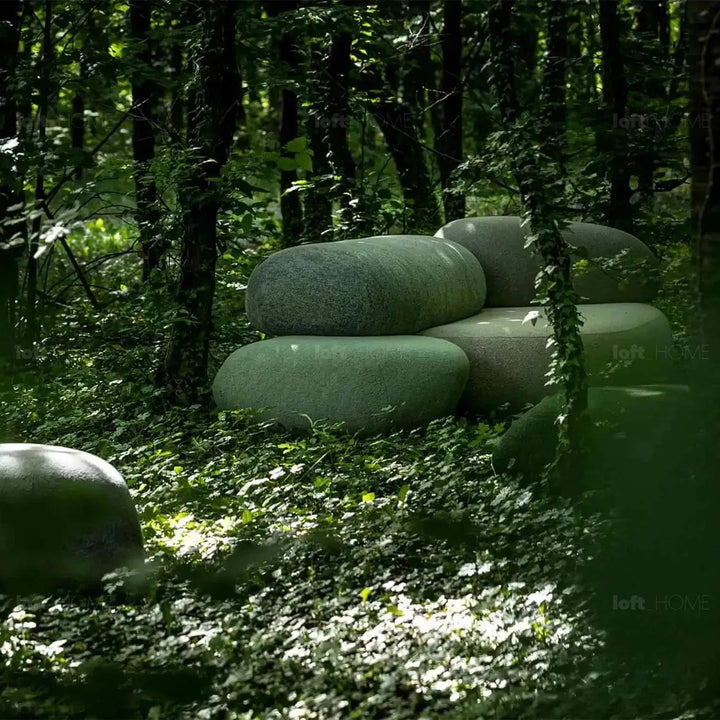 Contemporary Fabric 1 Seater Sofa PEBBLE