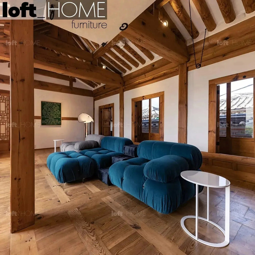 Contemporary Fabric 1 Seater Sofa With Armrest CAMALEONDA