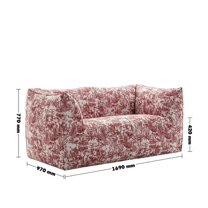 Contemporary Fabric 2 Seater Sofa BAMBOLE