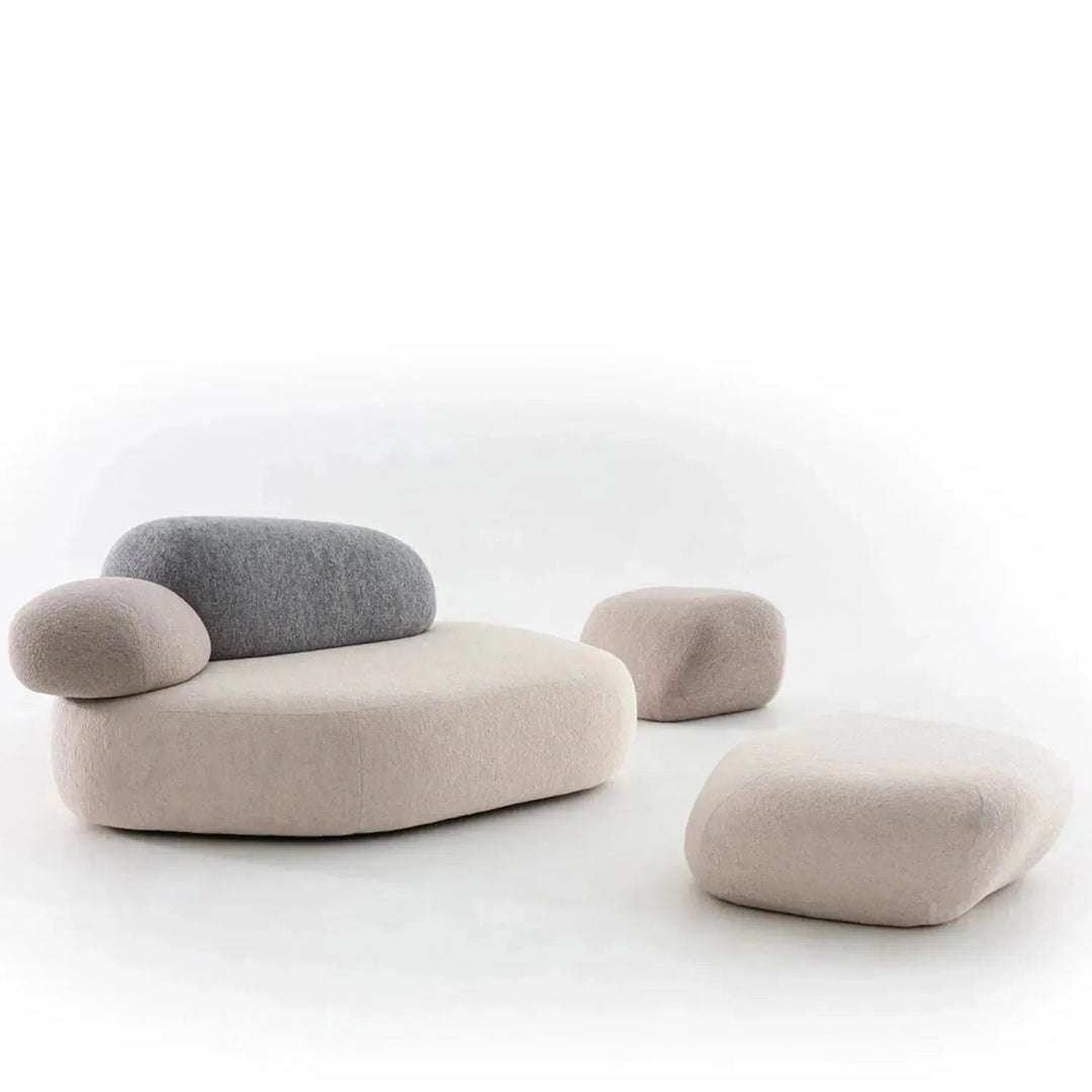 Contemporary Fabric 2 Seater Sofa PEBBLE