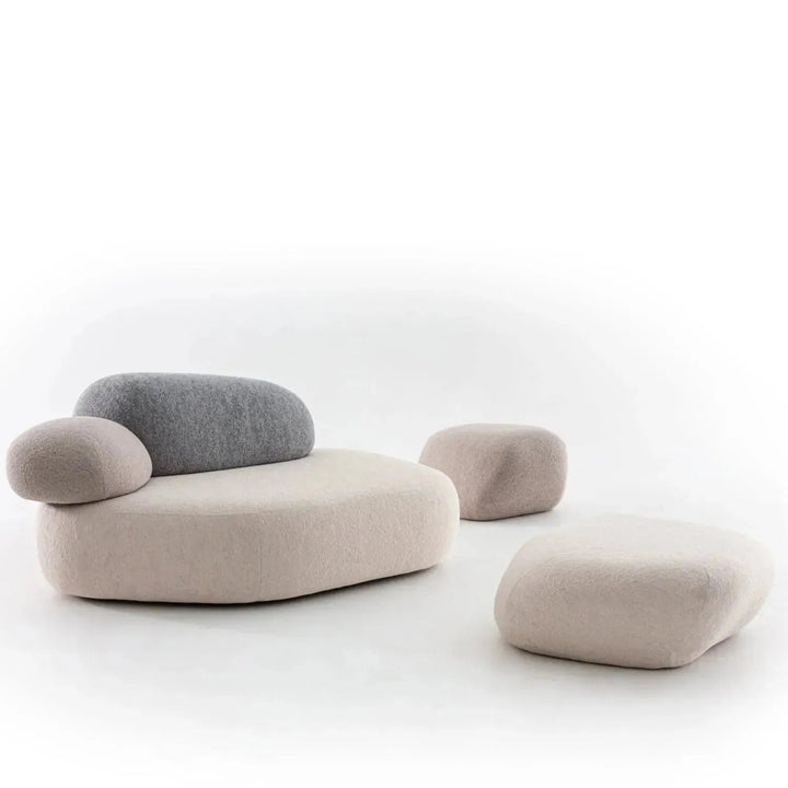 Contemporary Fabric 2 Seater Sofa PEBBLE