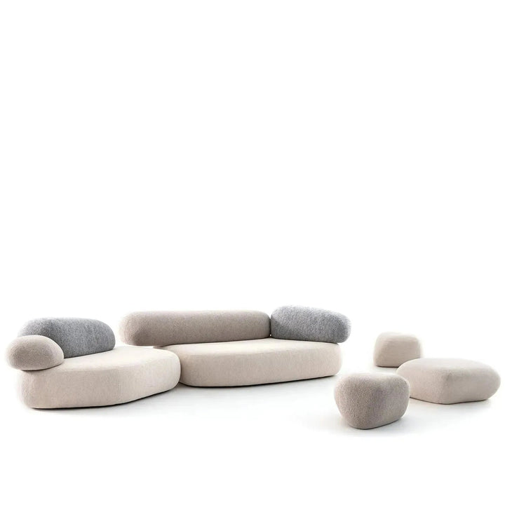 Contemporary Fabric 2 Seater Sofa PEBBLE