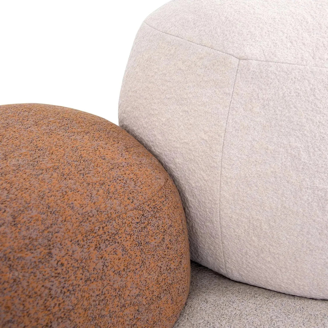 Contemporary Fabric 2 Seater Sofa PEBBLE