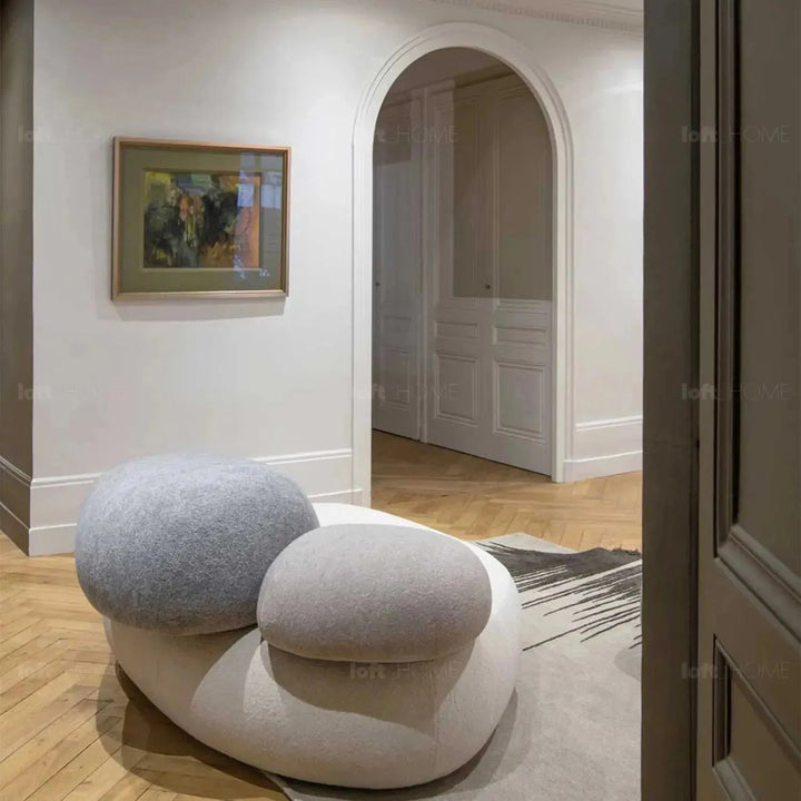 Contemporary Fabric 2 Seater Sofa PEBBLE