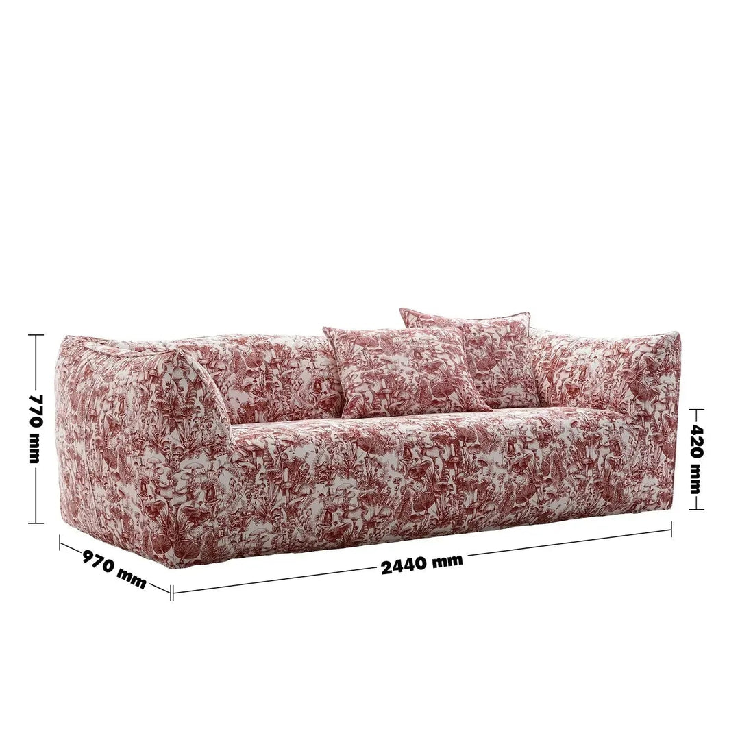 Contemporary Fabric 3 Seater Sofa BAMBOLE