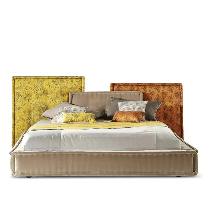Contemporary Fabric Bed MAHJONG