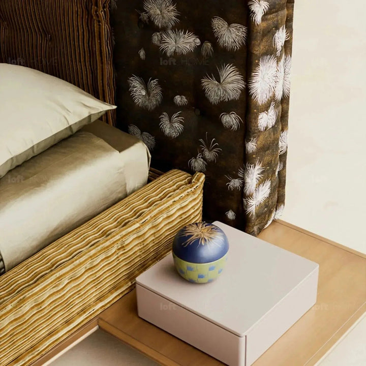 Contemporary Fabric Bed MAHJONG