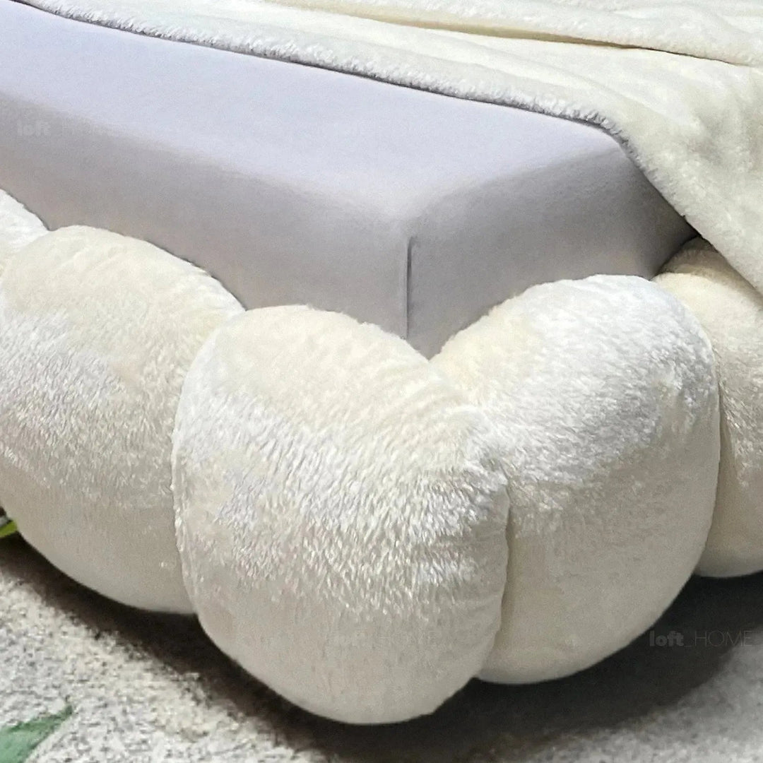 Cream Fabric Bed PANNACOTTA