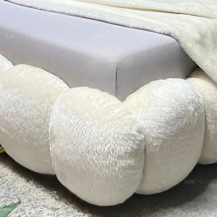 Cream Fabric Bed PANNACOTTA