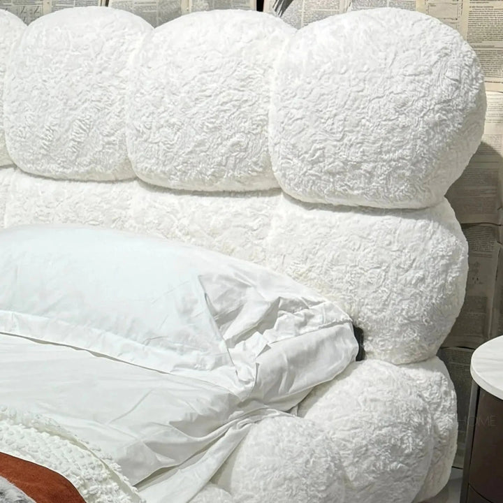 Cream Fabric Bed PANNACOTTA