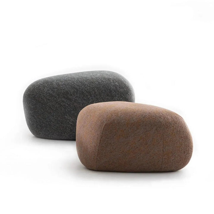 Contemporary Fabric Ottoman PEBBLE
