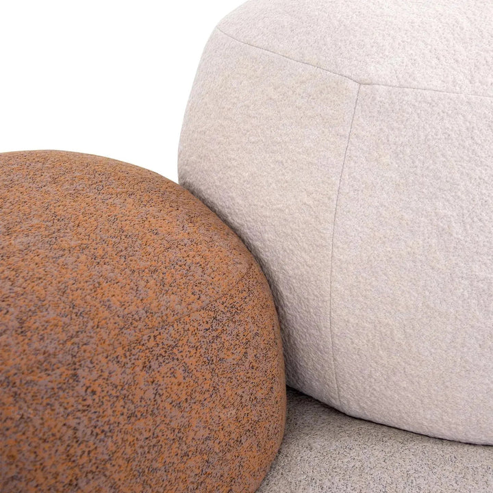 Contemporary Fabric Ottoman PEBBLE