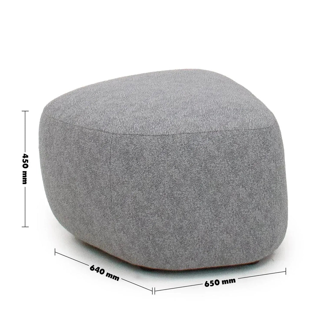 Contemporary Fabric Ottoman PEBBLE