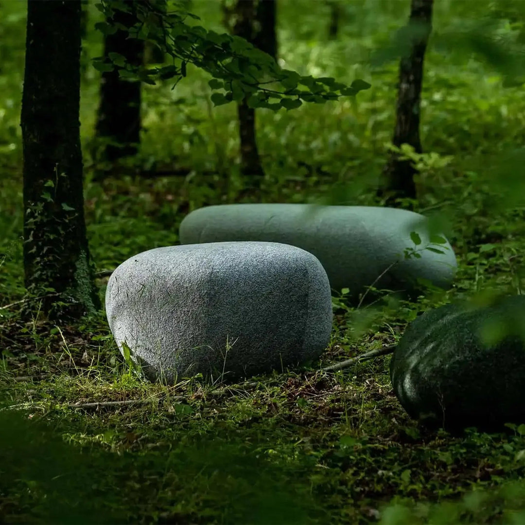 Contemporary Fabric Ottoman PEBBLE