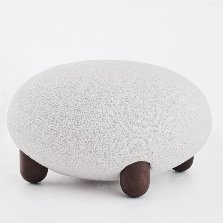 Cream Fabric Ottoman TEDDY