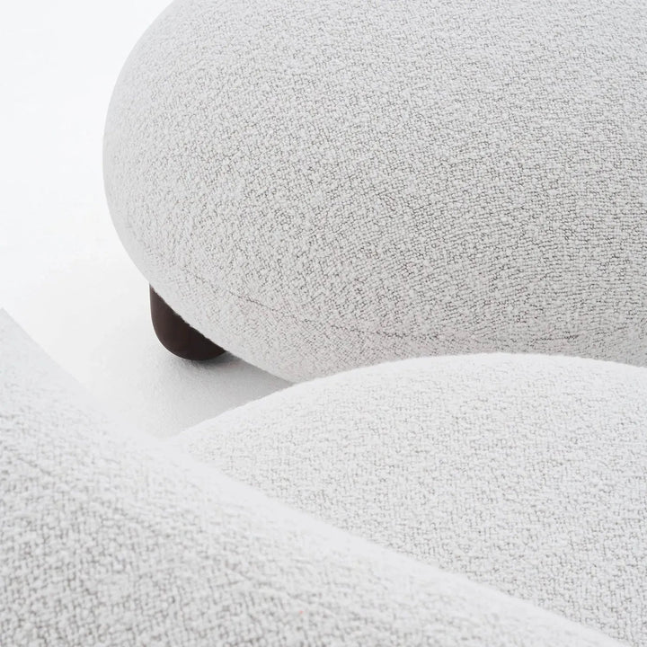 Cream Fabric Ottoman TEDDY