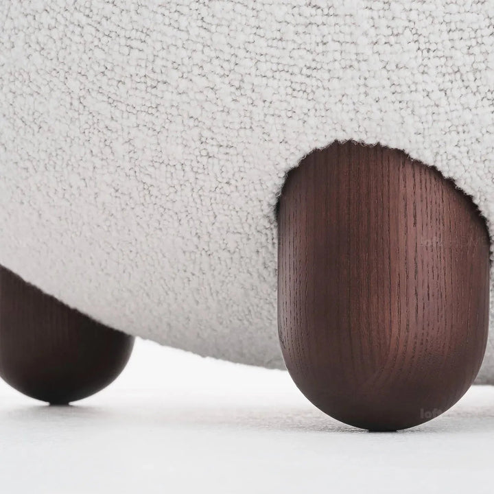 Cream Fabric Ottoman TEDDY
