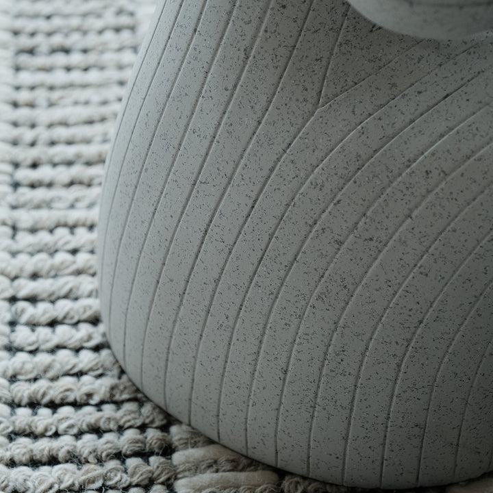 Bauhaus fiberglass side table monkey in close up details.