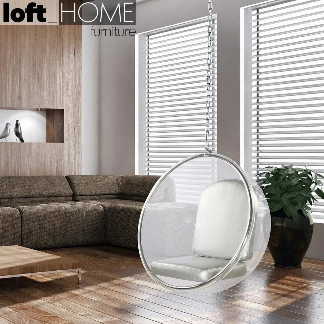 Contemporary Plastic Hanging Chair 1 Seater Sofa BUBBLE