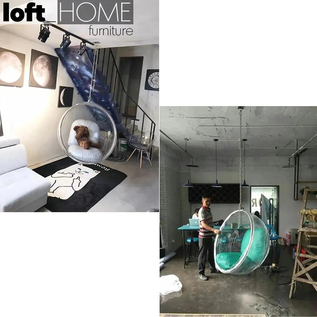 Contemporary Plastic Hanging Chair 1 Seater Sofa BUBBLE