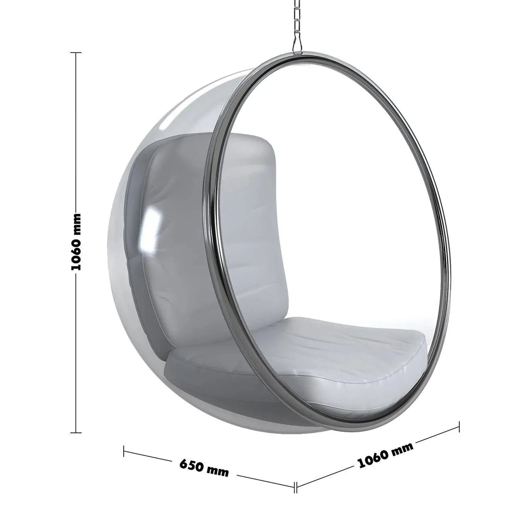 Contemporary Plastic Hanging Chair 1 Seater Sofa BUBBLE