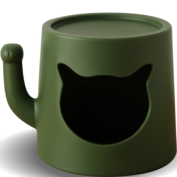 Bauhaus plastic side table cat house conceptual design.