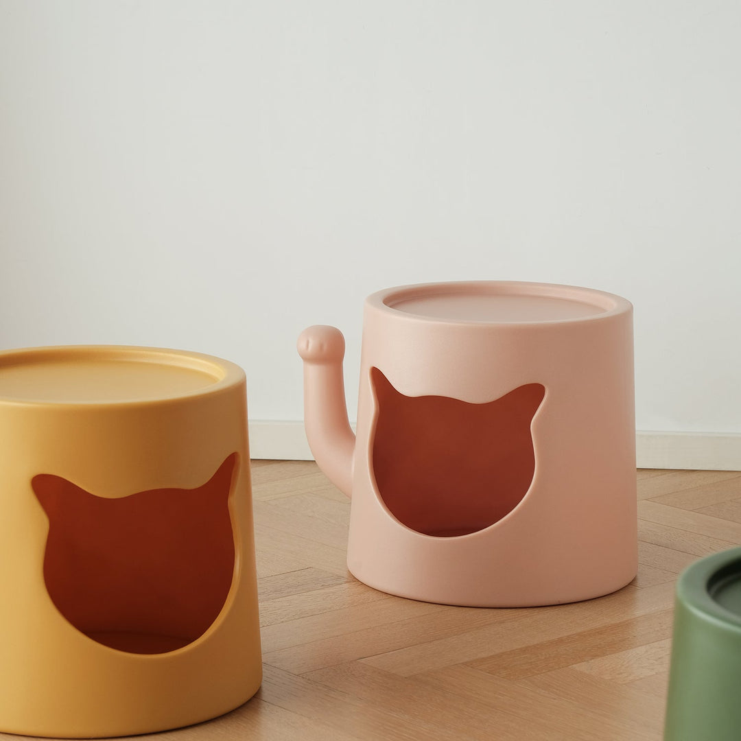 Contemporary plastic side table cat house size charts.