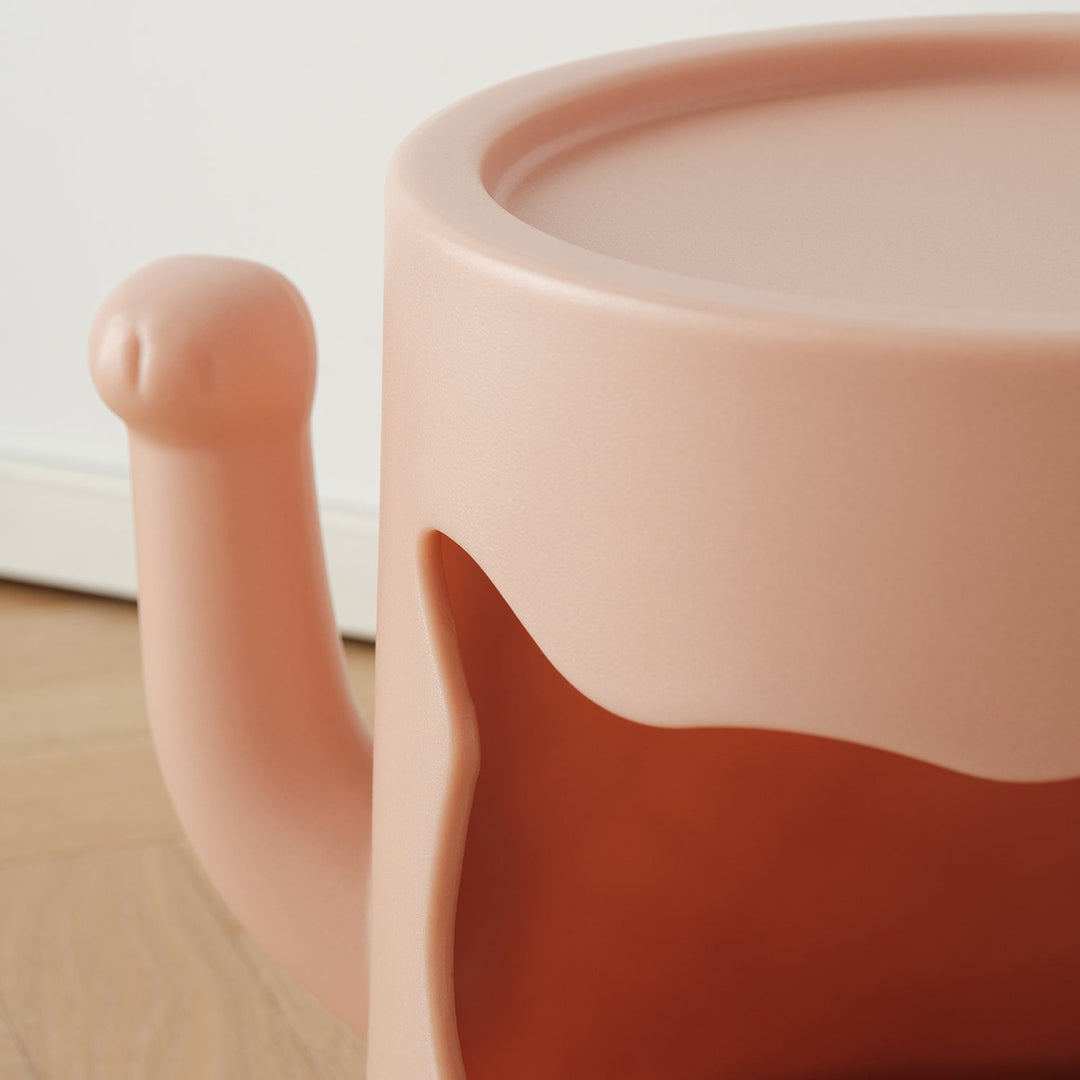 Bauhaus plastic side table cat house in details.