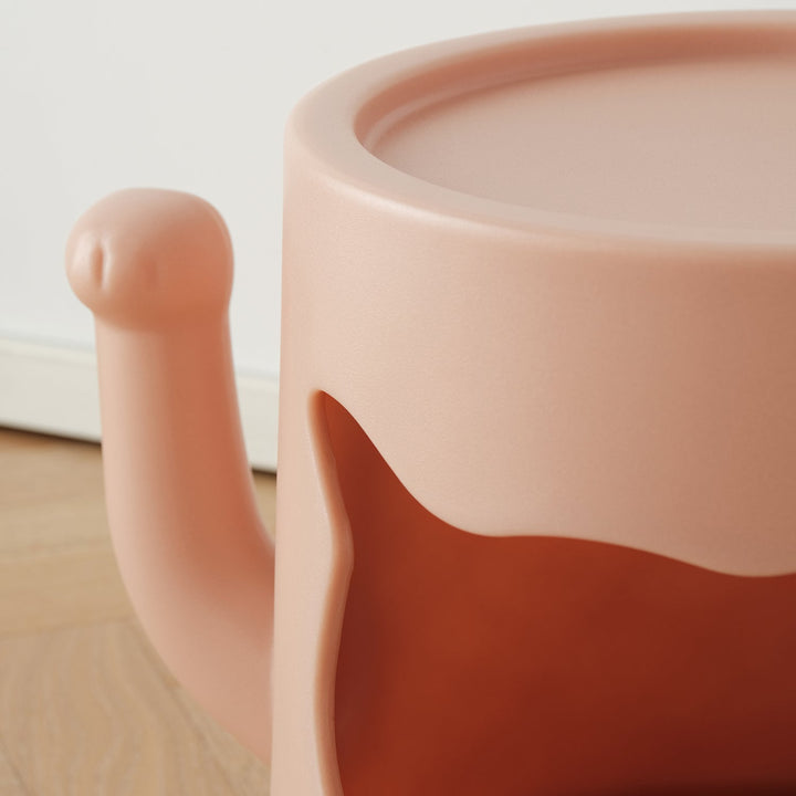 Bauhaus plastic side table cat house in details.