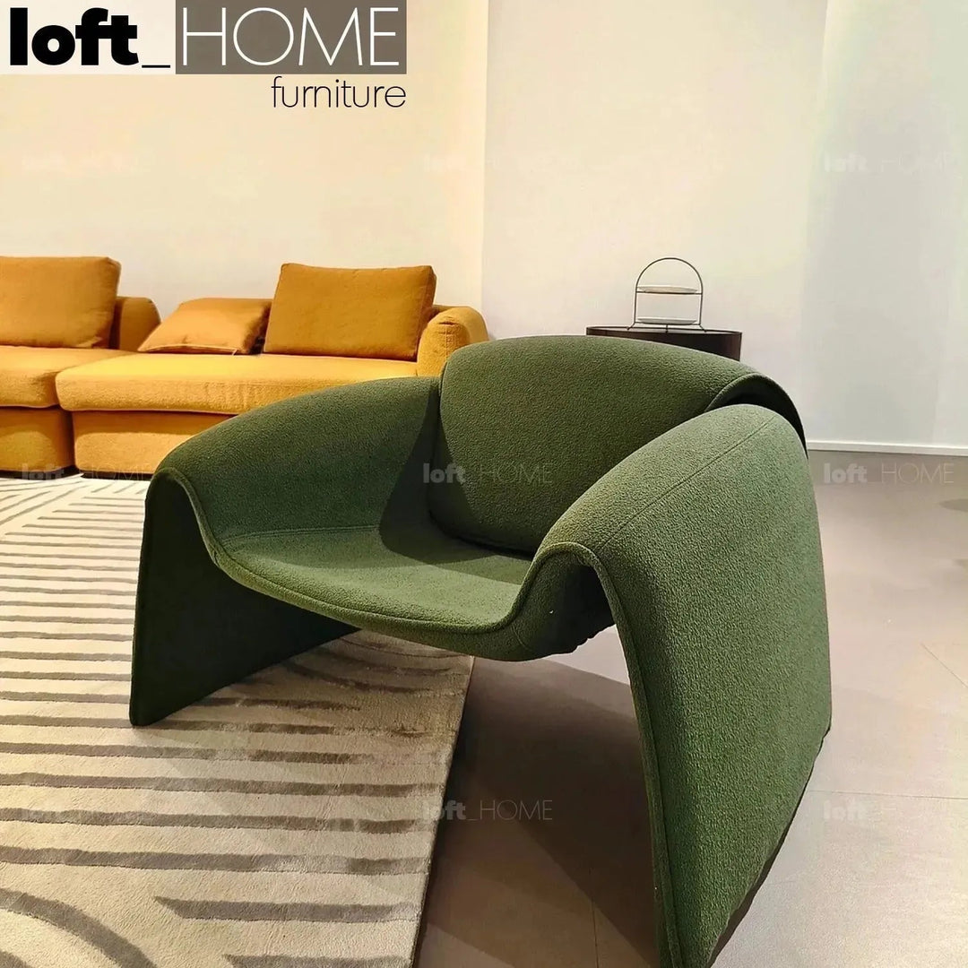 Contemporary Teddy Fabric 1 Seater Sofa LE CLUB