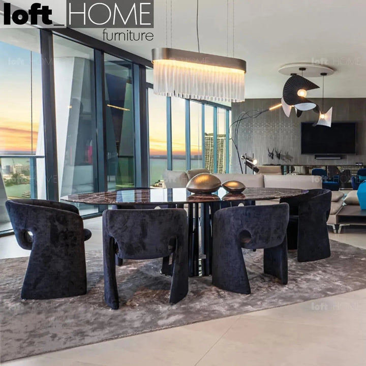 Contemporary Velvet Dining Chair CELESTE