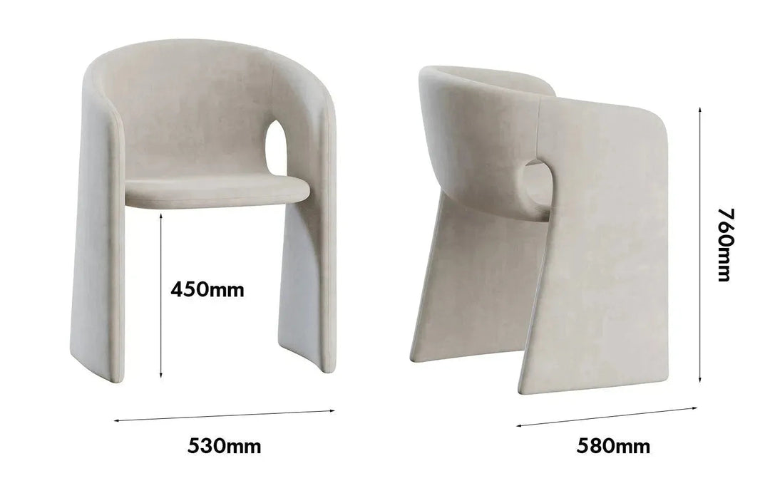 Contemporary Velvet Dining Chair CELESTE
