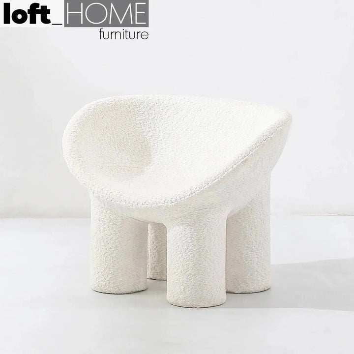 Cream Boucle 1 Seater Sofa Kids ELEPHANT