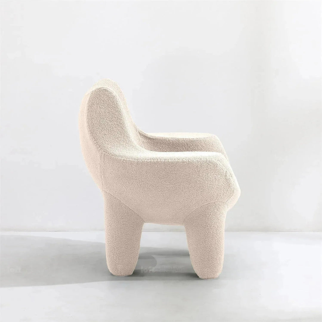 Cream Boucle 1 Seater Sofa MIBSTER