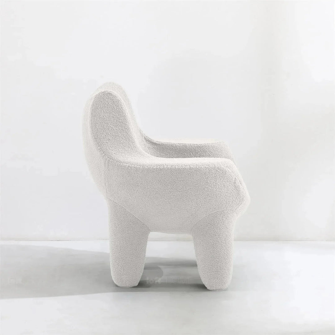 Cream Boucle 1 Seater Sofa MIBSTER