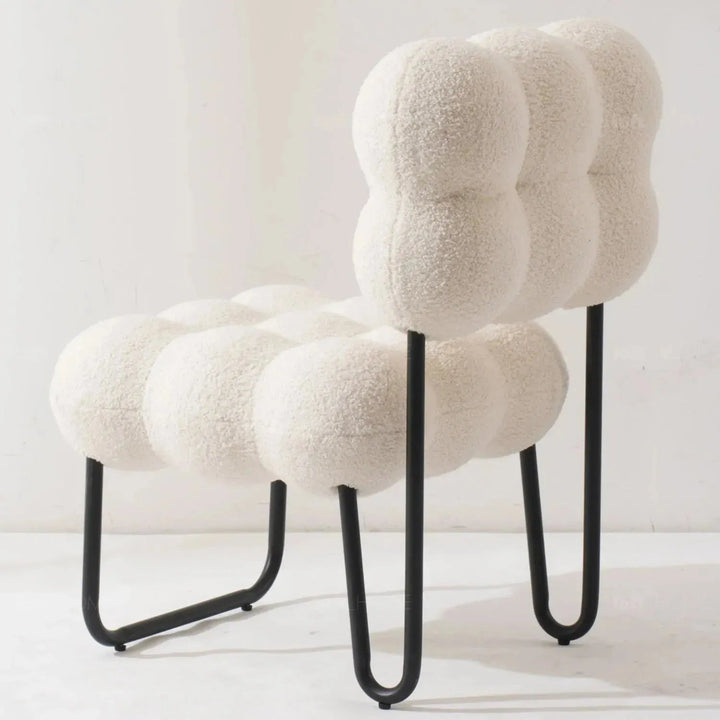 Cream Boucle 1 Seater Sofa SOUFFLE