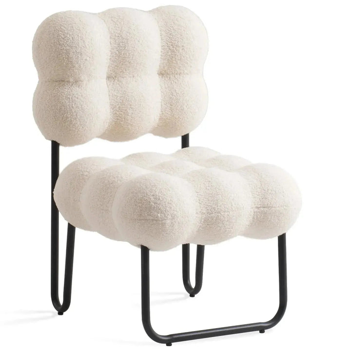 Cream Boucle 1 Seater Sofa SOUFFLE