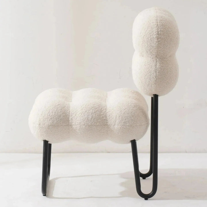 Cream Boucle 1 Seater Sofa SOUFFLE