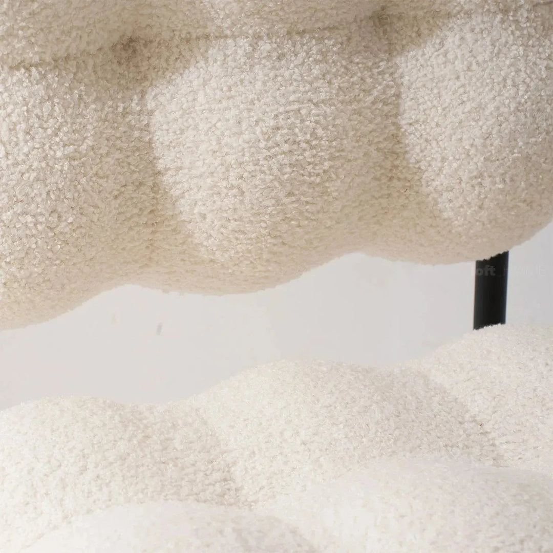 Cream Boucle 1 Seater Sofa SOUFFLE